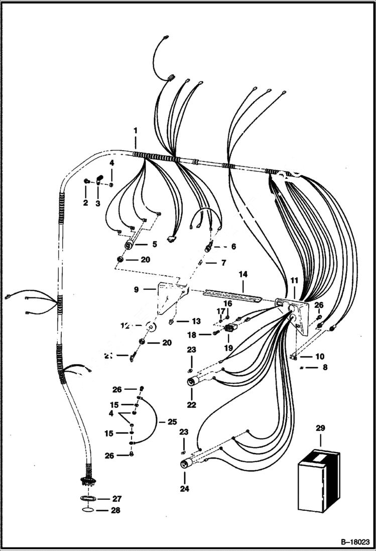 Схема запчастей Bobcat 400s - CAB ELECTRICAL CIRCUITRY (S/N 13643 & Above) ELECTRICAL SYSTEM