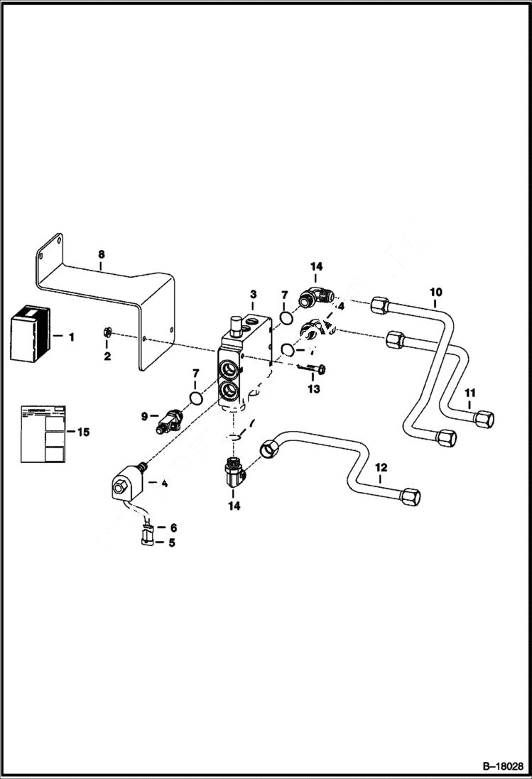 Схема запчастей Bobcat 800s - BUCKET POSITIONING KIT (S/N 514447863, 514541045, 514641130 & Below) ACCESSORIES & OPTIONS