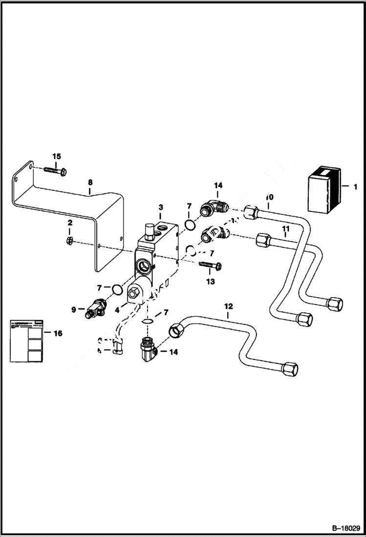 Схема запчастей Bobcat T-Series - BUCKET POSITIONING KIT (S/N 518915182, 516815032, 517515006 & Above) ACCESSORIES & OPTIONS