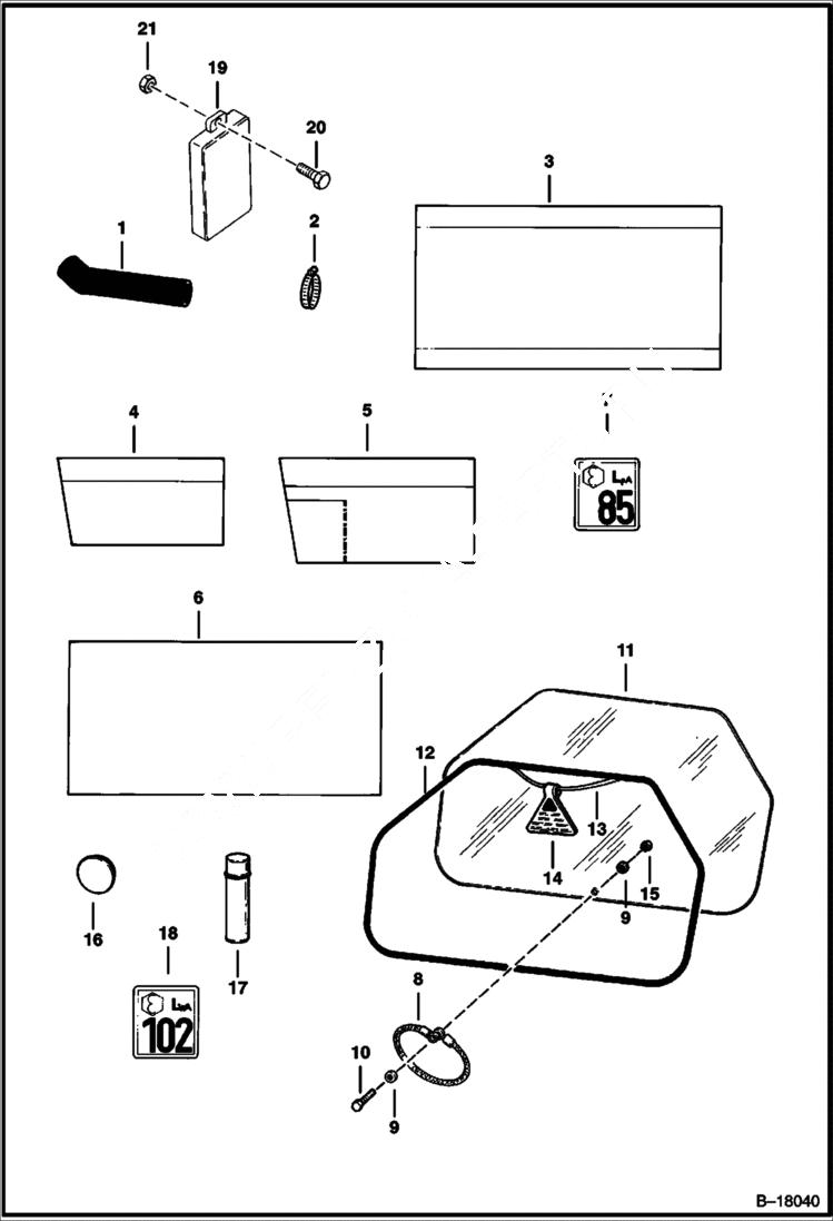 Схема запчастей Bobcat 400s - SOUND OPTION (European) ACCESSORIES & OPTIONS