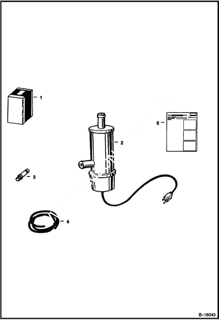 Схема запчастей Bobcat 400s - TANK HEATER KIT (120 Volt) ACCESSORIES & OPTIONS