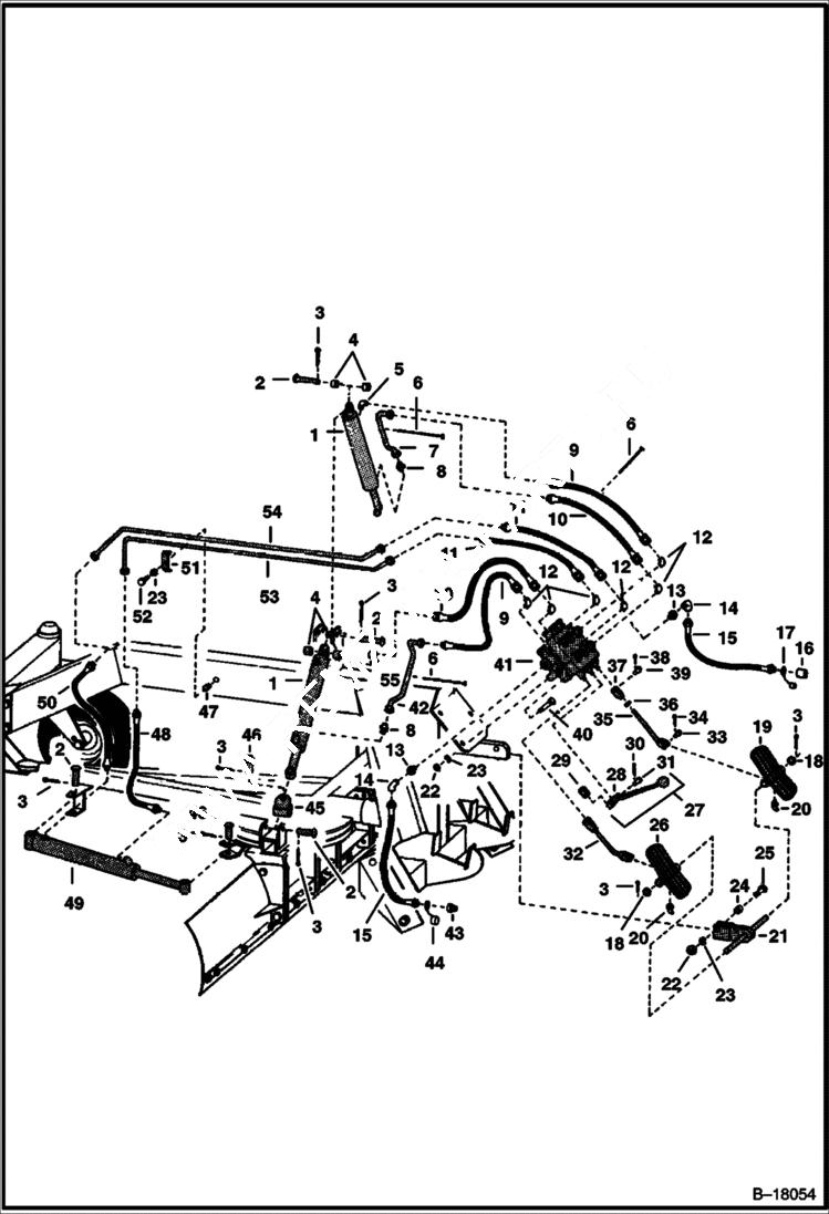 Схема запчастей Bobcat GRADER - GRADER (Hydraulic Circuitry) Loader