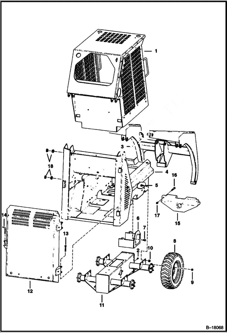 Схема запчастей Bobcat 400s - MAIN FRAME MAIN FRAME