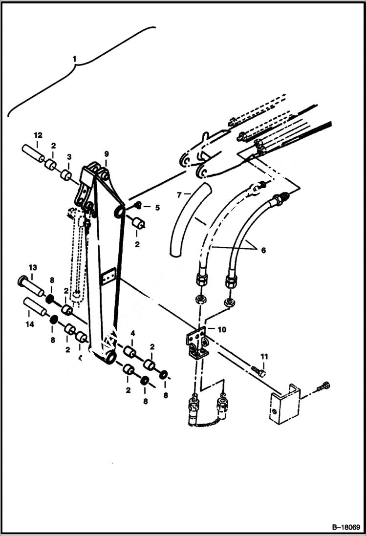 Схема запчастей Bobcat 220 - LONG ARM OPTION ACCESSORIES & OPTIONS