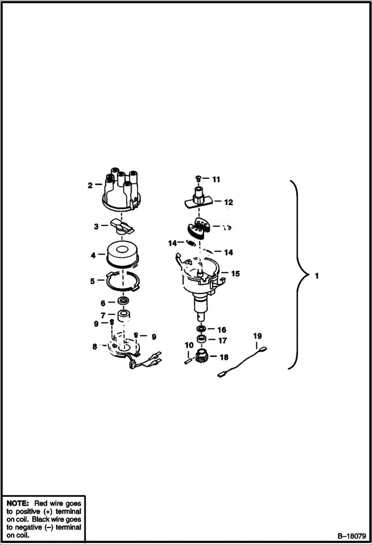 Схема запчастей Bobcat 700s - DISTRIBUTOR (Solid State - Engine S/N 6193828 & Above) POWER UNIT