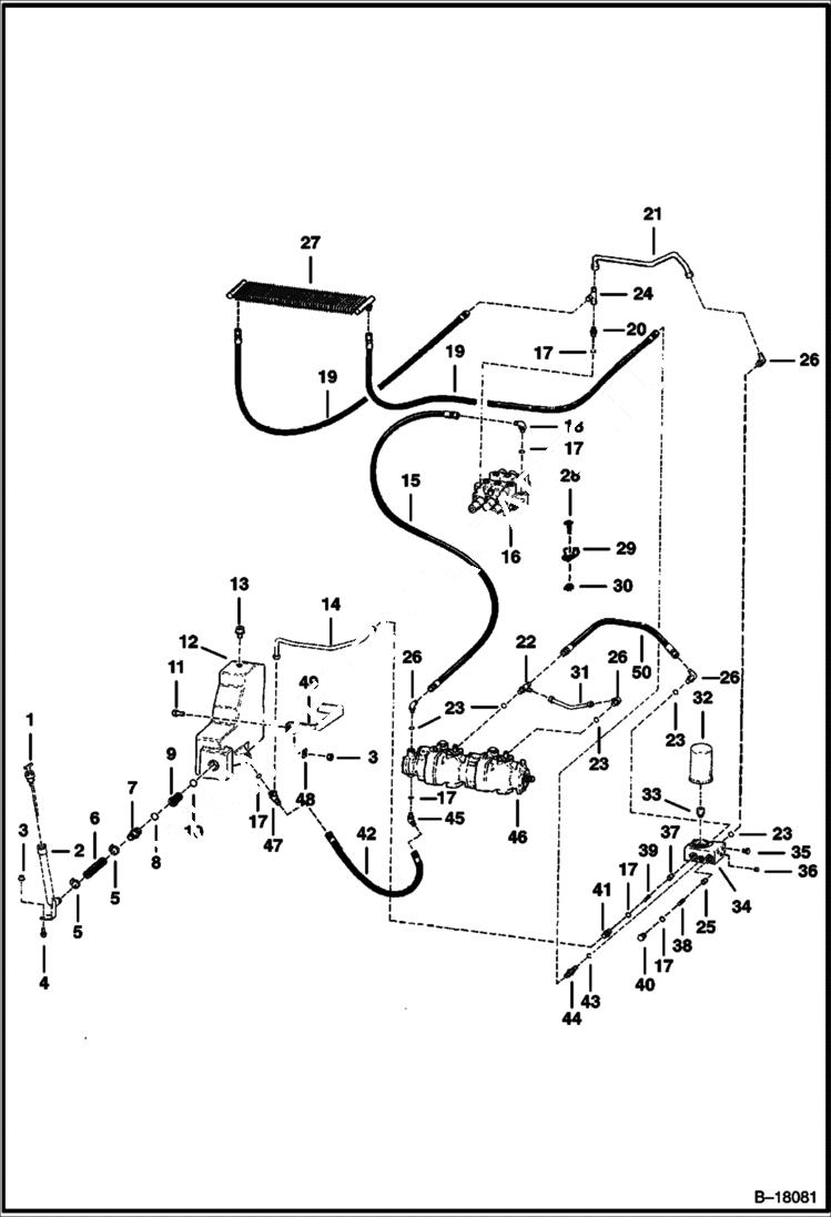 Схема запчастей Bobcat 400s - HYDROSTATIC CIRCUITRY HYDROSTATIC SYSTEM