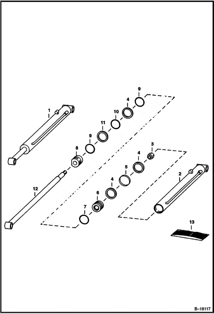 Схема запчастей Bobcat WHEEL SAWS - WHEEL SAW (Side Shift Cylinder) (WS12 561500101 & Above) Loader