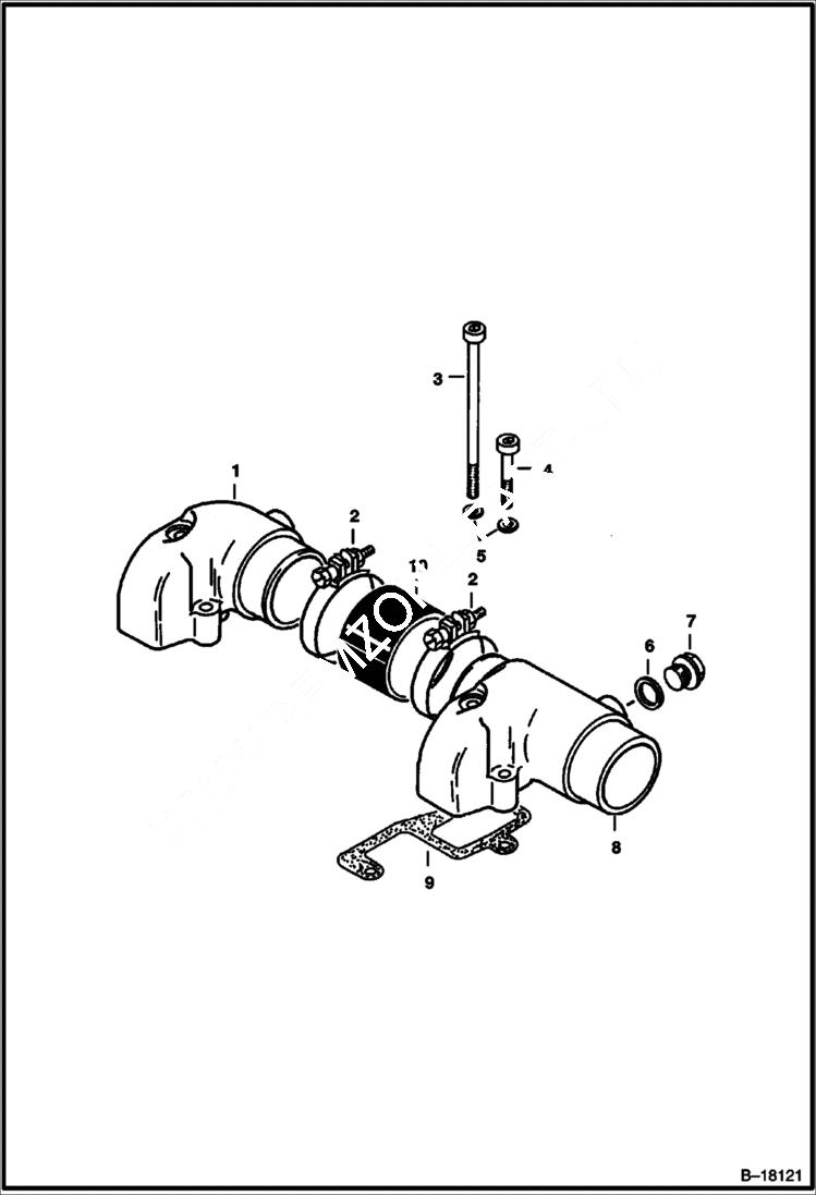 Схема запчастей Bobcat 700s - MANIFOLDS (Deutz 411) POWER UNIT