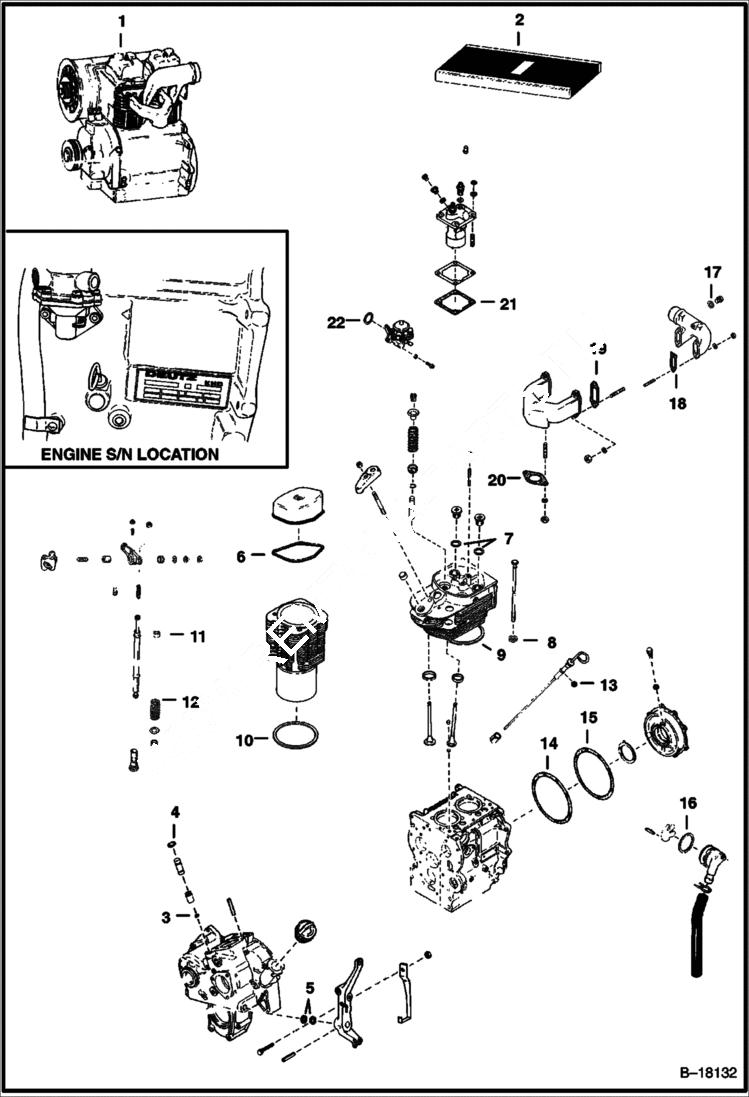 Схема запчастей Bobcat 700s - ENGINE & GASKET KITS (Deutz F2L-511) POWER UNIT