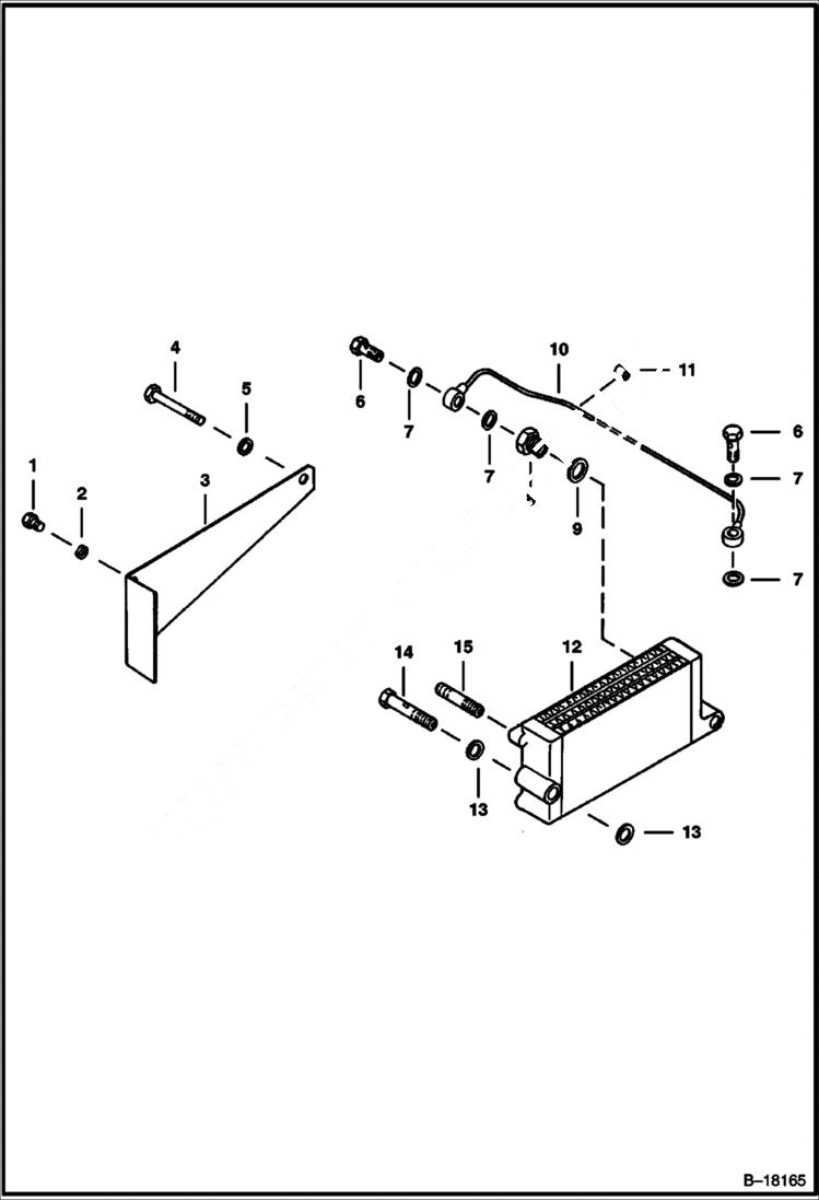Схема запчастей Bobcat 700s - LUBE OIL COOLER POWER UNIT