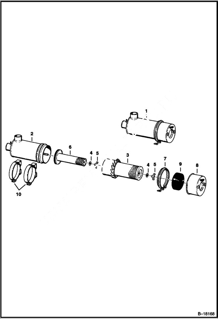 Схема запчастей Bobcat 600s - AIR CLEANER (S/N & Below) POWER UNIT