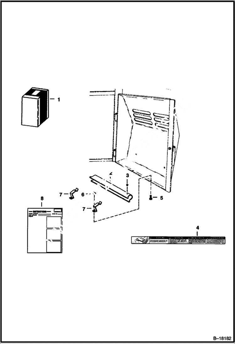 Схема запчастей Bobcat 700s - LIFT ARM STOP ACCESSORIES & OPTIONS