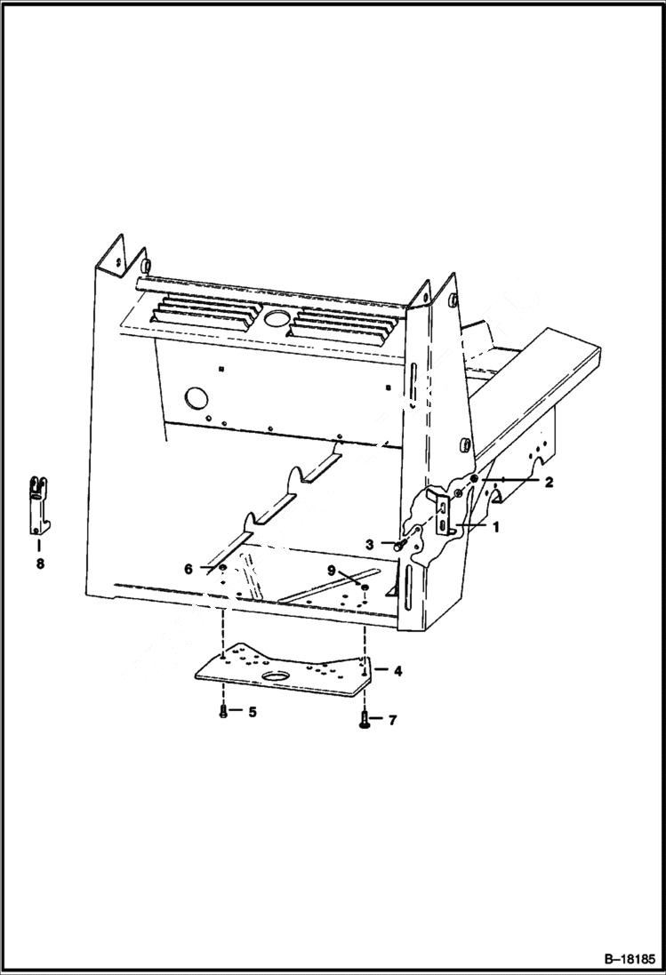 Схема запчастей Bobcat 700s - EUROPEAN ACCESSORIES (Door Stop & Tow Hitch) ACCESSORIES & OPTIONS