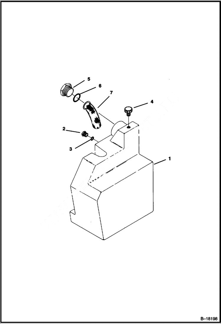 Схема запчастей Bobcat 220 - HYDRAULIC CIRCUITRY (Hydraulic Reservoir) HYDRAULIC SYSTEM