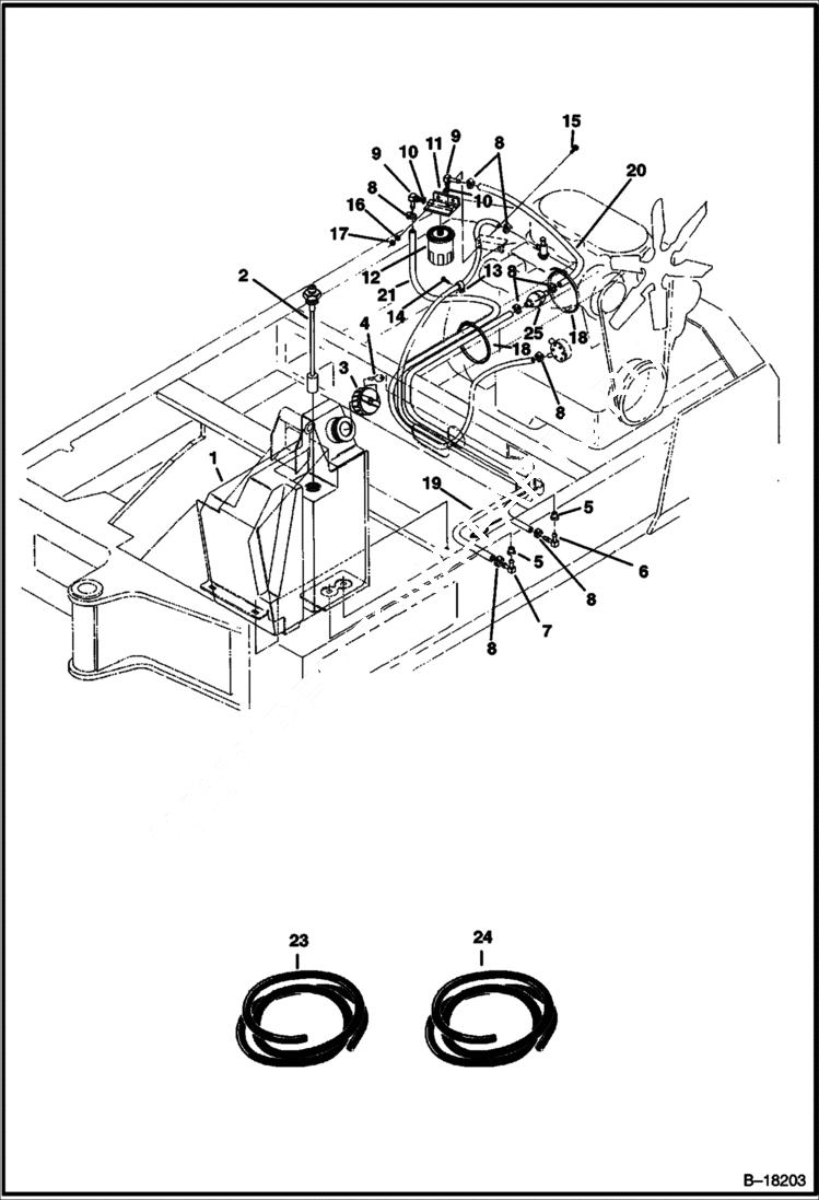Схема запчастей Bobcat 220 - FUEL SYSTEM POWER UNIT