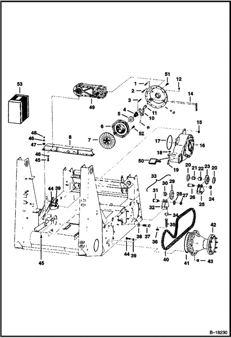 Схема запчастей Bobcat 900s - DRIVE TRAIN (Diesel Engine) DRIVE TRAIN