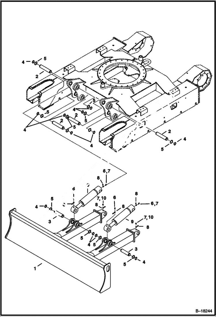 Схема запчастей Bobcat 337 - BLADE WORK EQUIPMENT