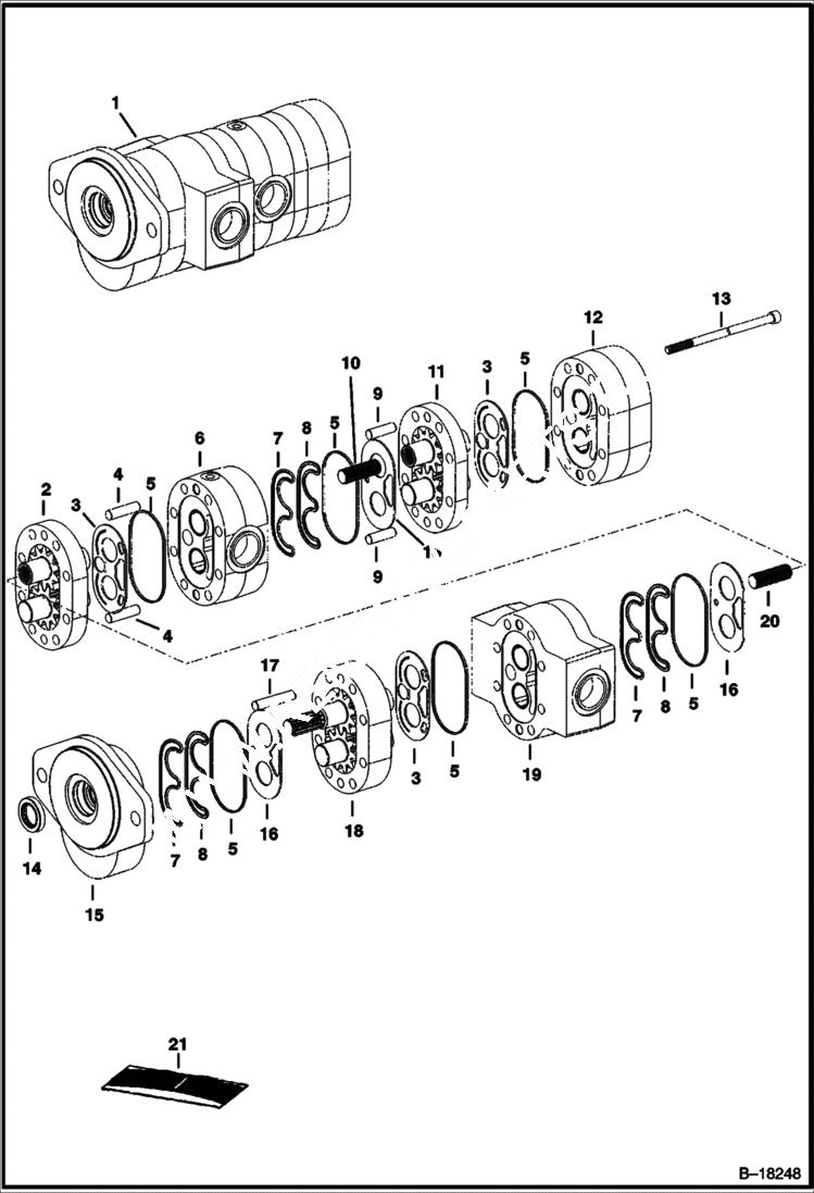 Схема запчастей Bobcat A-Series - * HIGH FLOW HYDRAULICS (Gear Pump) HIGH FLOW HYDRAULICS