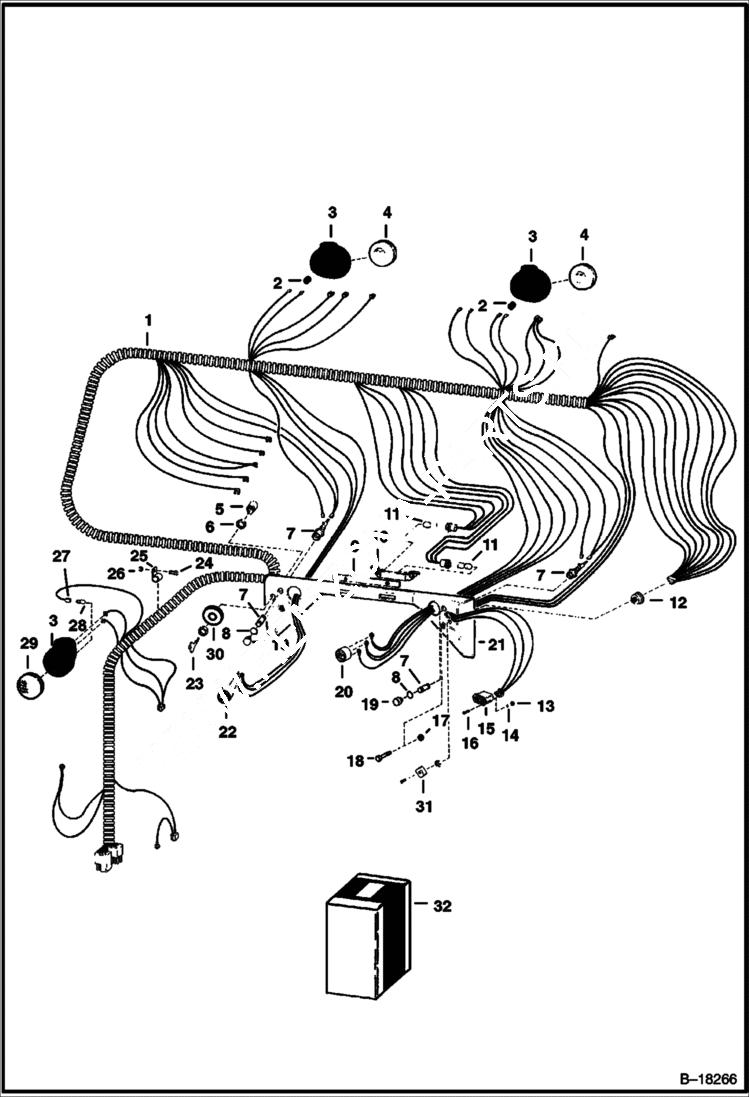 Схема запчастей Bobcat 800s - CAB ELECTRICAL SYSTEM ELECTRICAL SYSTEM