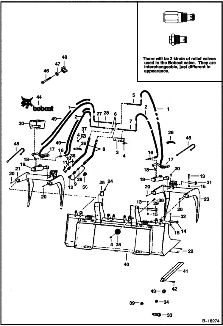 Схема запчастей Bobcat GRAPPLES - INDUSTRIAL GRAPPLE - 1600, 2000 & 2400 Loader