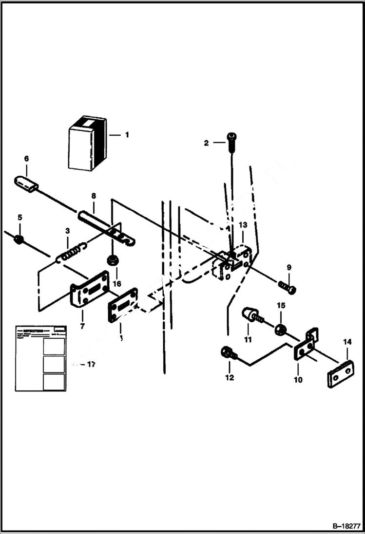 Схема запчастей Bobcat 225 - DOOR HOLD OPEN KIT ACCESSORIES & OPTIONS