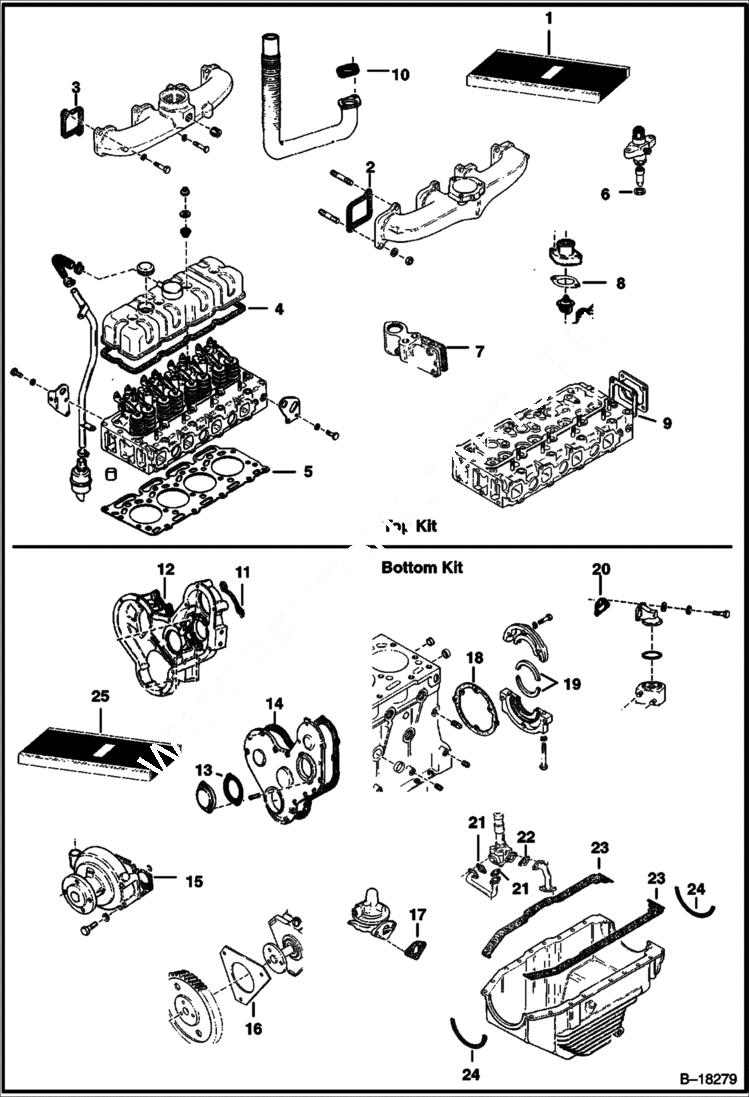 Схема запчастей Bobcat 800s - GASKET KIT POWER UNIT