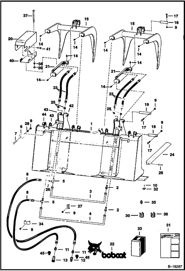 Схема запчастей Bobcat GRAPPLES - INDUSTRIAL GRAPPLE - 78 - 2400 Series Loader