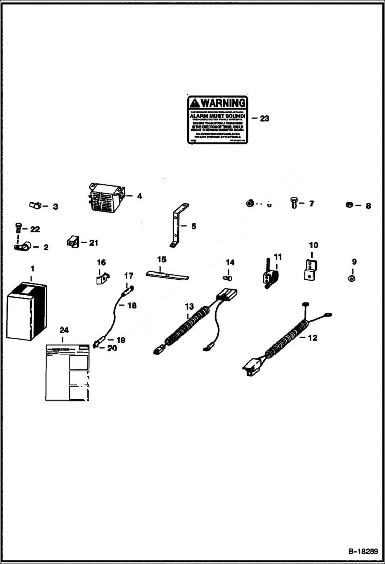 Схема запчастей Bobcat 700s - BACK-UP ALARM KIT ACCESSORIES & OPTIONS