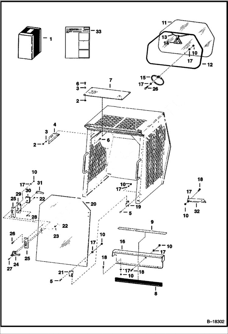 Схема запчастей Bobcat 800s - CAB ENCLOSURE (Special Applications) ACCESSORIES & OPTIONS