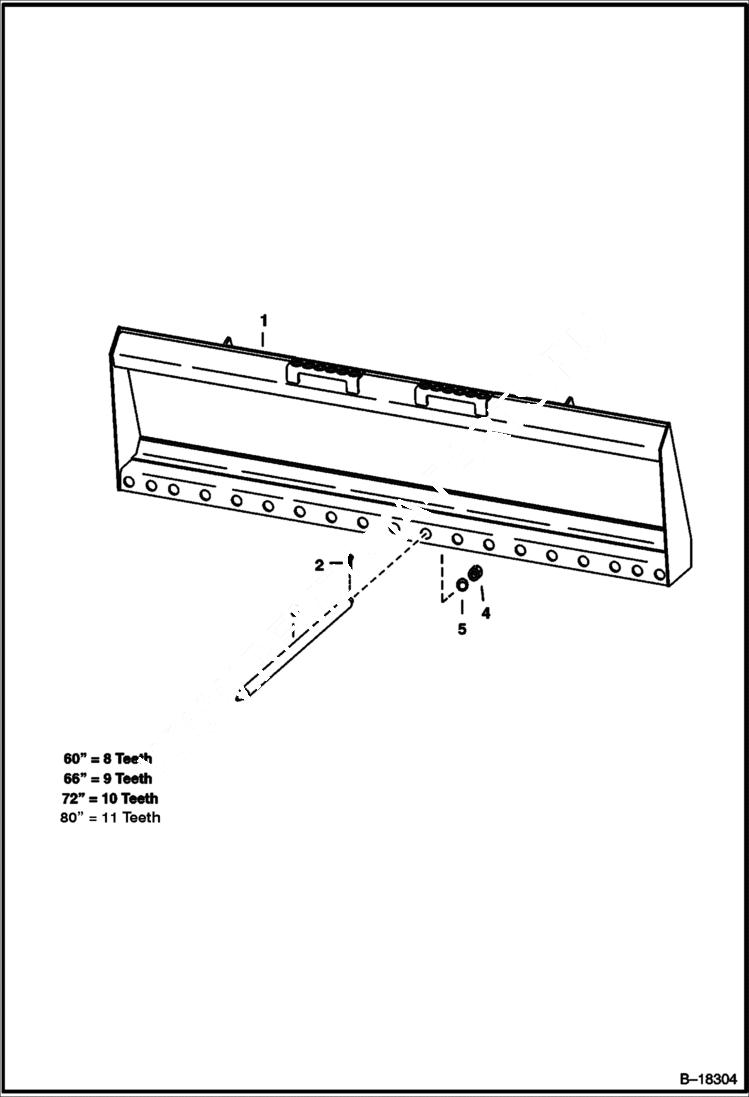 Схема запчастей Bobcat LOADER - ATTACHMENTS - UTILITY FORK (60) (66) (72) (80) Компактные тракторы