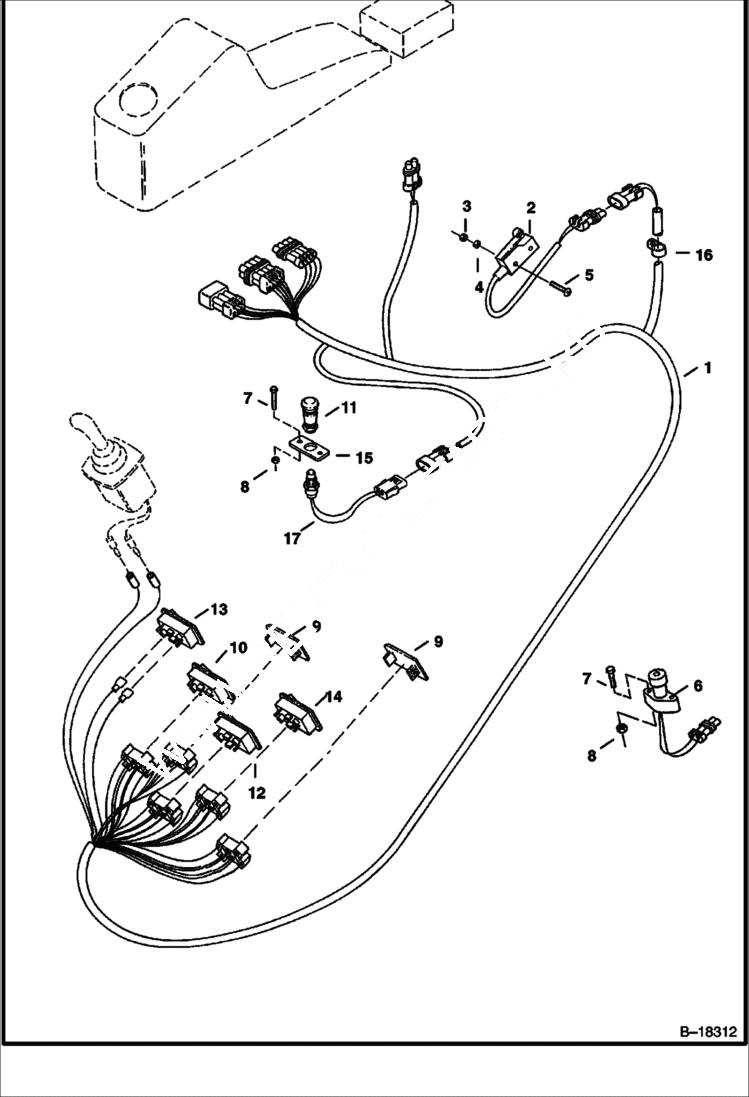 Схема запчастей Bobcat 337 - ELECTRICAL SYSTEMS (Left Hand Console) ELECTRICAL SYSTEM