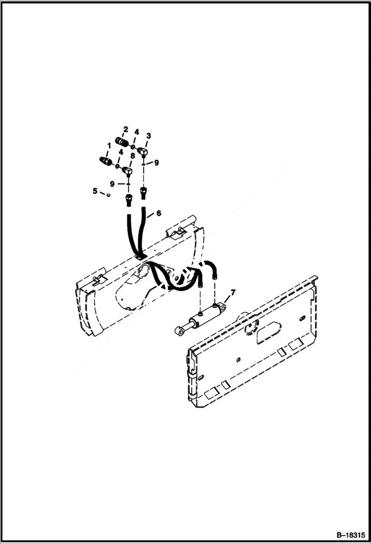 Схема запчастей Bobcat TILT-TATCH - TILT-TATCH (Hydraulic Circuitry) (2237) Loader