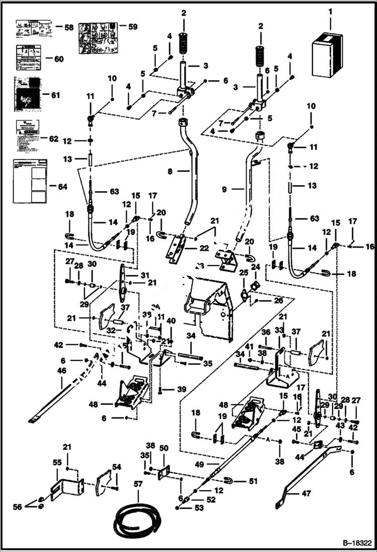 Схема запчастей Bobcat 800s - HAND CONTROLS KIT ACCESSORIES & OPTIONS