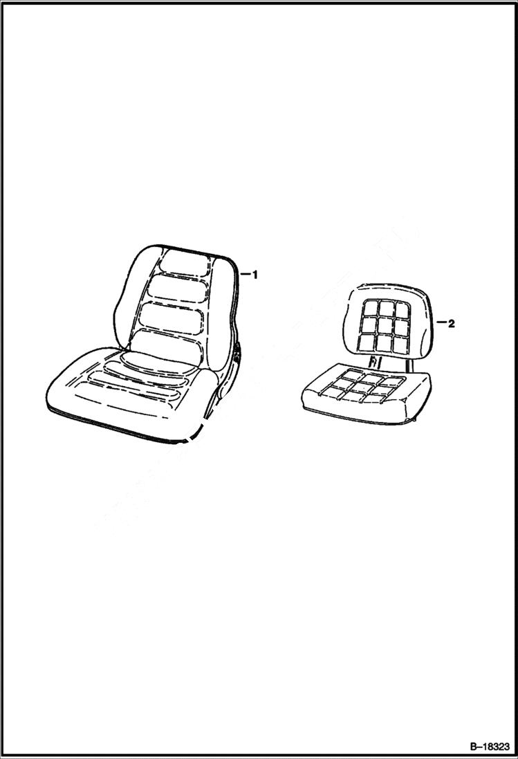 Схема запчастей Bobcat 800s - SEAT (Grammer) ACCESSORIES & OPTIONS