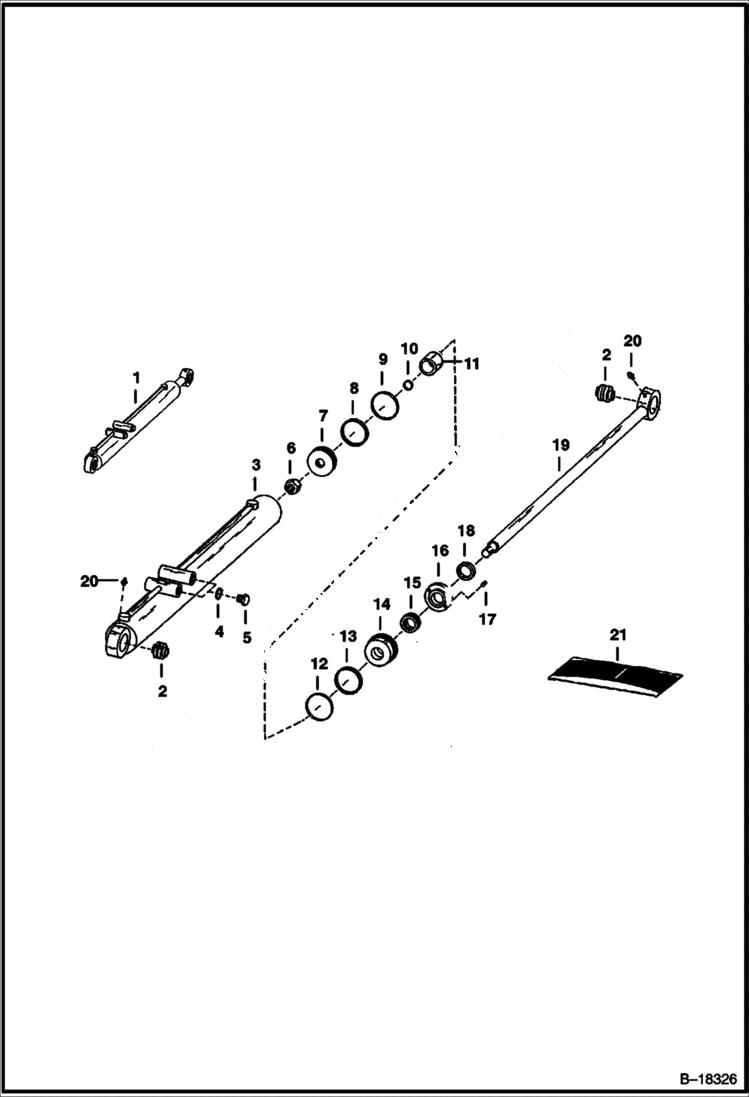 Схема запчастей Bobcat 900s - LIFT CYLINDER (S/N 110418 & Below - S/N 100266 & Below) HYDRAULIC SYSTEM