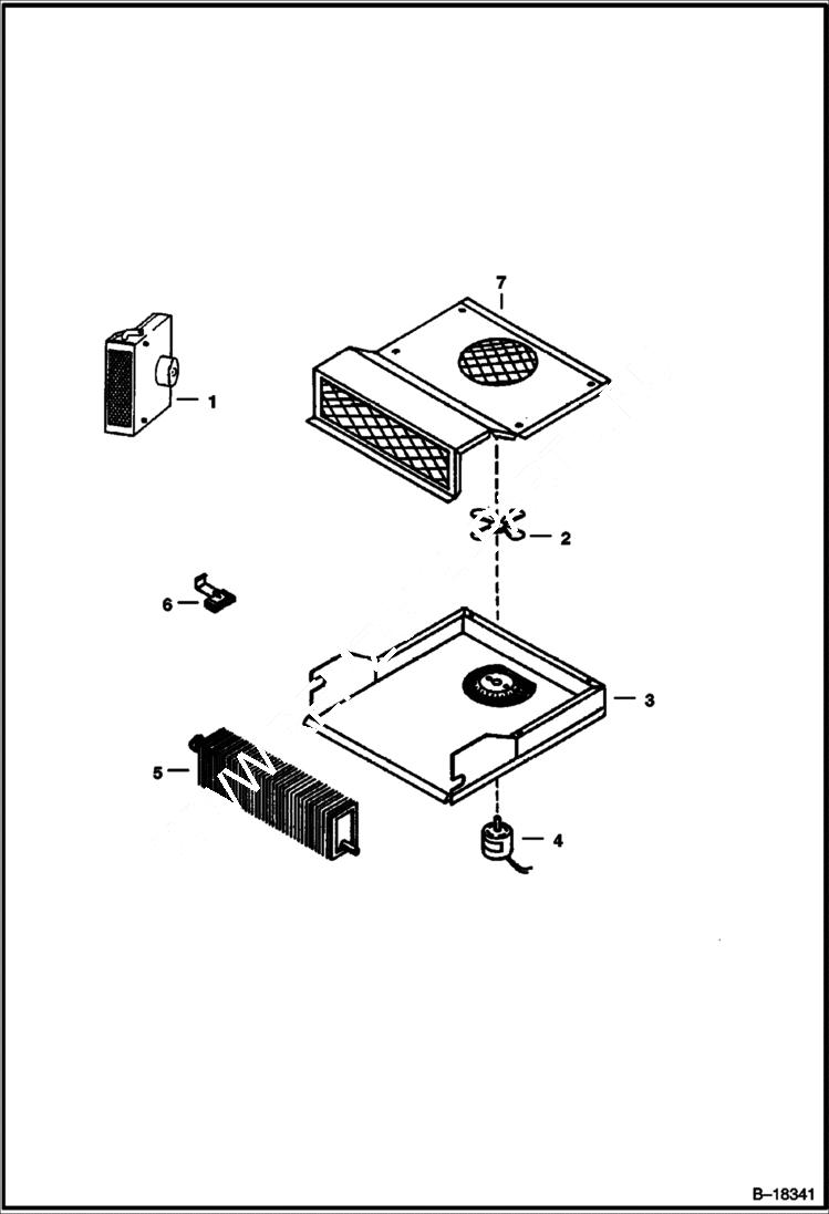 Схема запчастей Bobcat 900s - CAB HEATER ACCESSORIES & OPTIONS