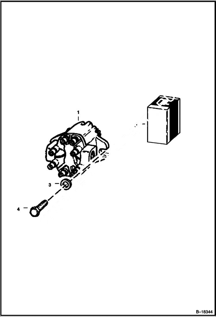 Схема запчастей Bobcat 600s - GEAR PUMP (858021) HYDROSTATIC SYSTEM