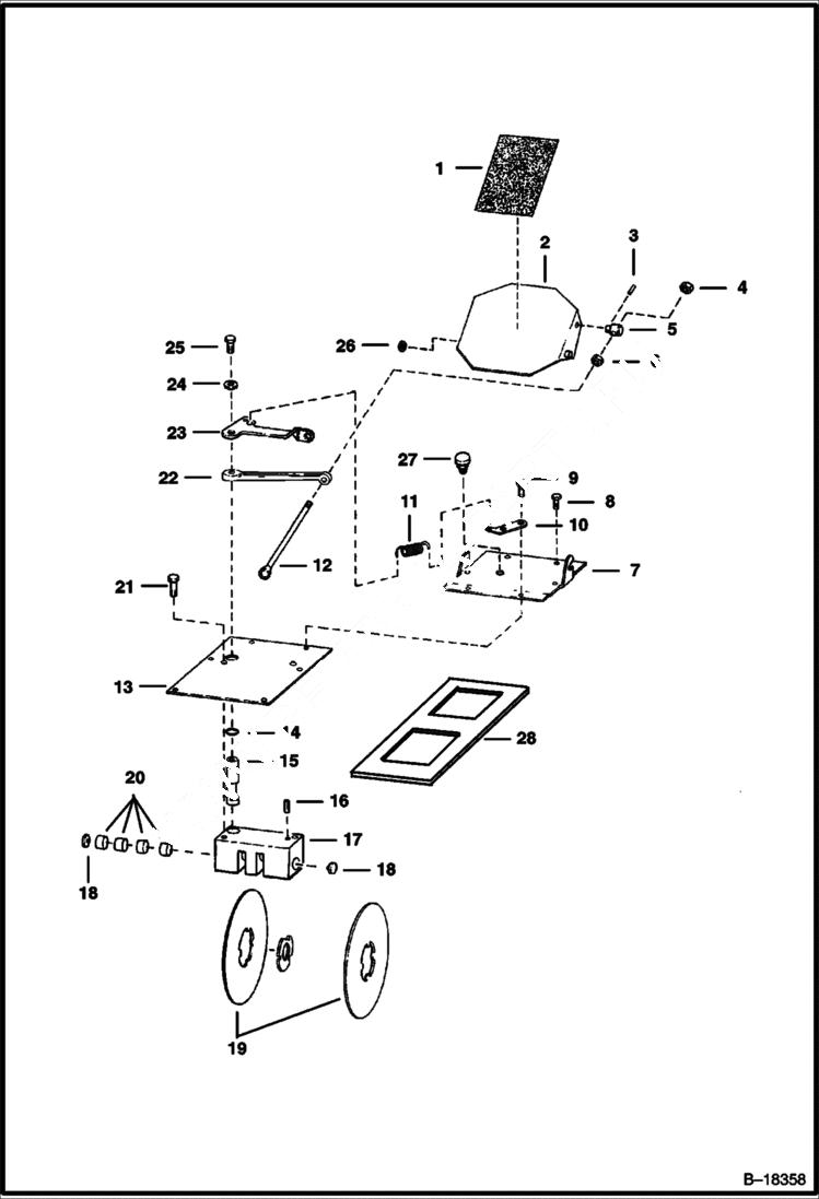 Схема запчастей Bobcat 600s - DISC BRAKES DRIVE TRAIN