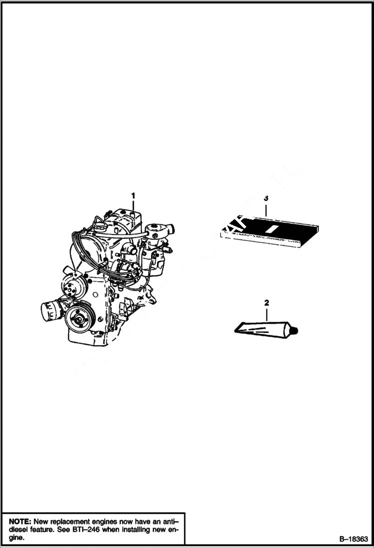 Схема запчастей Bobcat 700s - ENGINE (Mitsubishi 4G32) POWER UNIT