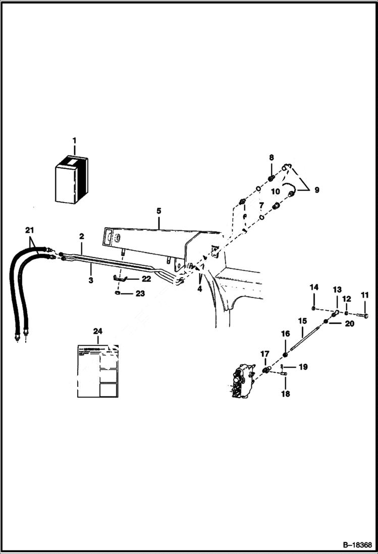 Схема запчастей Bobcat 600s - AUXILIARY HYDRAULICS KIT ACCESSORIES & OPTIONS