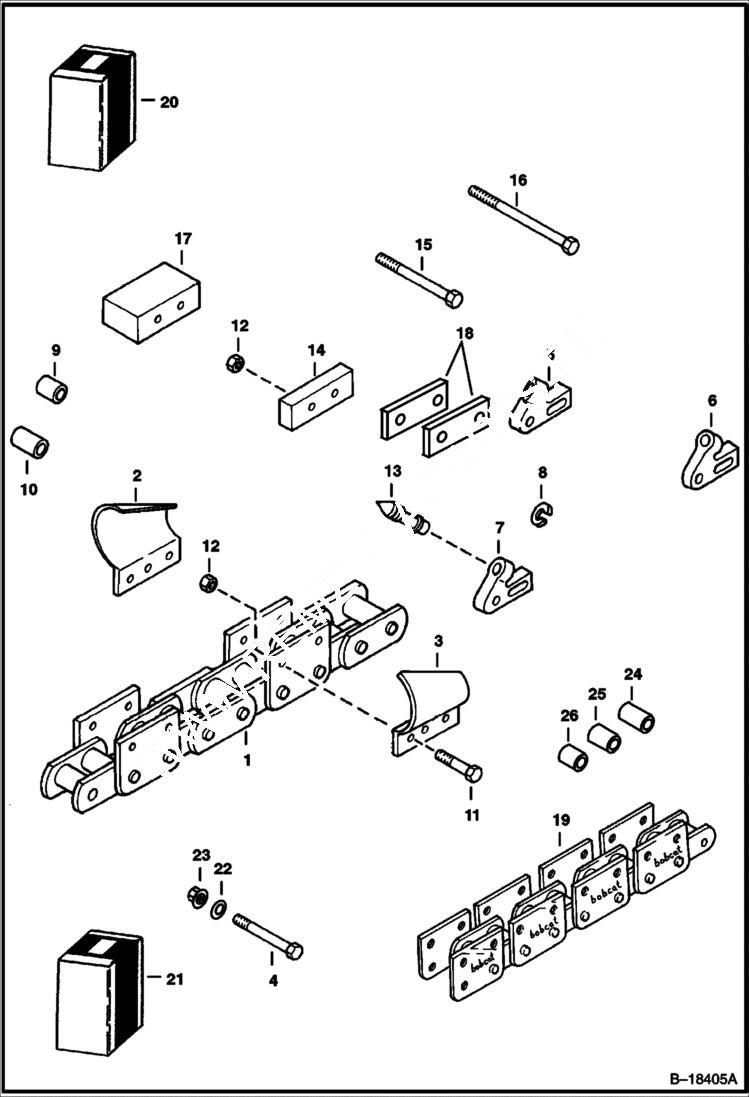 Схема запчастей Bobcat TRENCHERS - TRENCHER (Chains & Teeth) (LT204) Loader