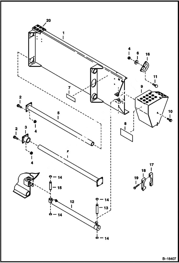 Схема запчастей Bobcat TRENCHERS - TRENCHER (Mounting Frame) (LT204) Loader