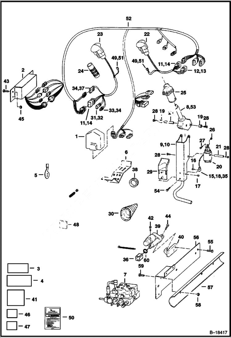 Схема запчастей Bobcat 800s - ELECTRICAL CONTROLS CIRCUITRY (Advanced Hand Controls Option) ELECTRICAL SYSTEM