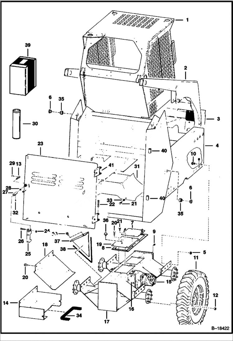 Схема запчастей Bobcat 800s - MAIN FRAME MAIN FRAME