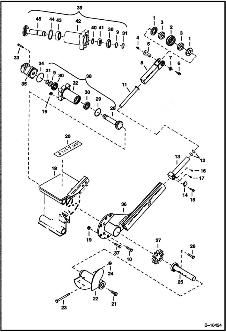 Схема запчастей Bobcat TRENCHERS - TRENCHER (Digging Group) (LT304) Loader