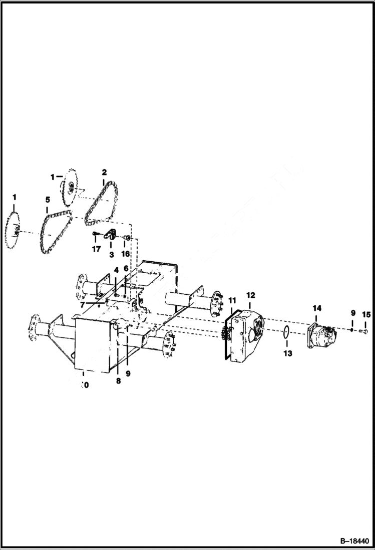 Схема запчастей Bobcat 800s - DRIVE TRAIN DRIVE TRAIN