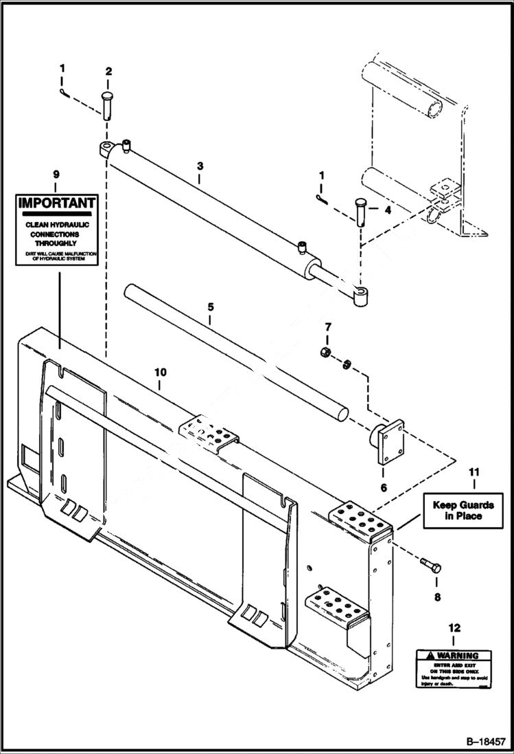 Схема запчастей Bobcat TRENCHERS - TRENCHER (Mounting Frame) (LT405 610000101 & Above) Loader