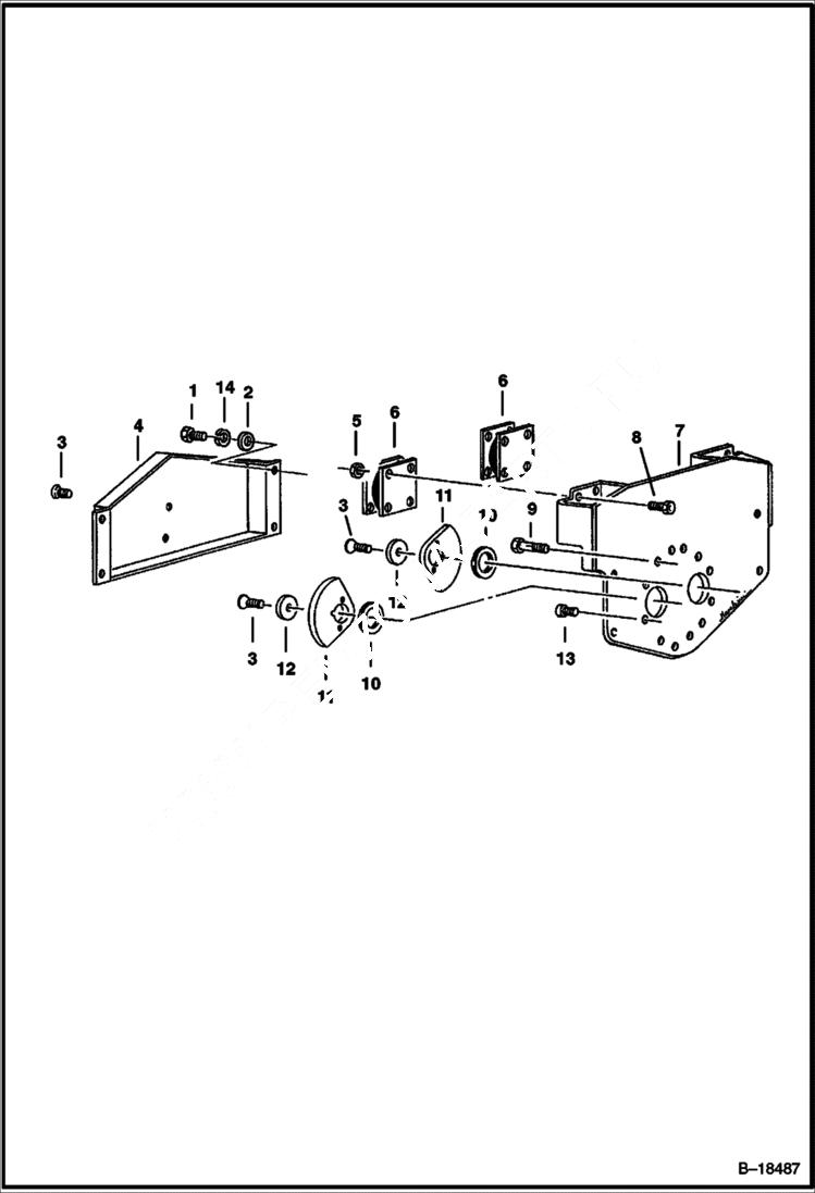 Схема запчастей Bobcat TRENCH COMPACTORS - TRENCH COMPACTOR (Vibrating Group) (991500101 & Above) Loader