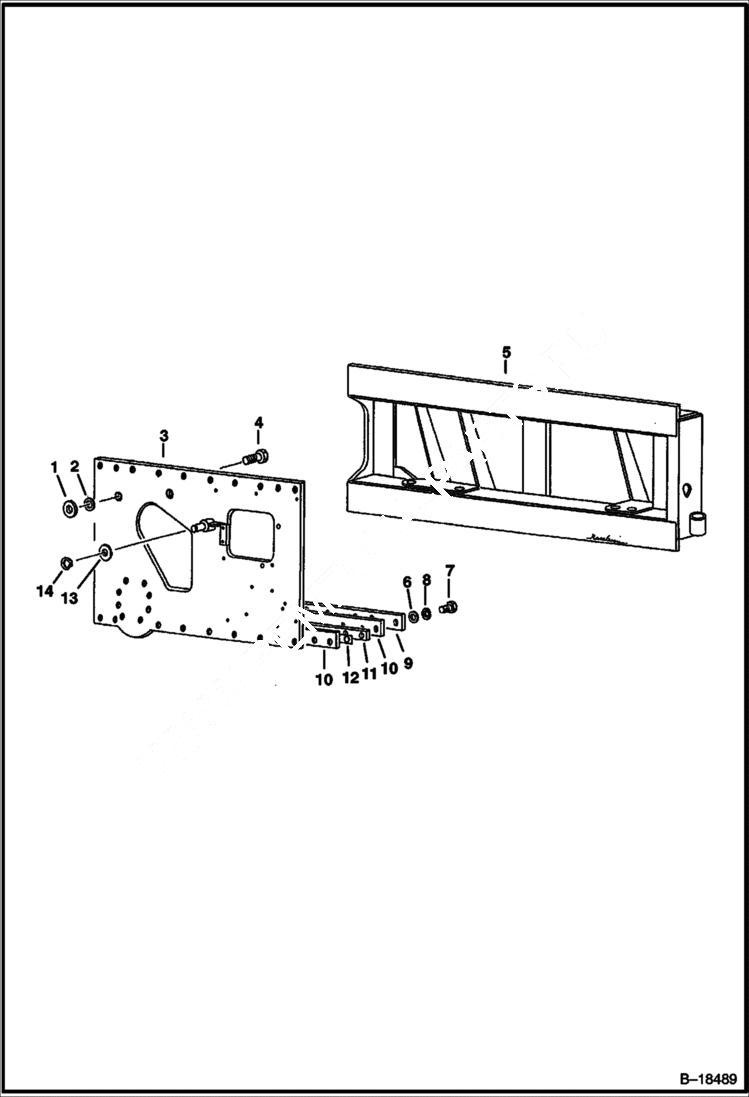 Схема запчастей Bobcat TRENCH COMPACTORS - TRENCH COMPACTOR (Bob-Tach Frame) (991500101 & Above) Loader