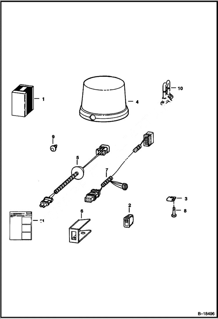 Схема запчастей Bobcat 800s - STROBE LIGHT ACCESSORIES & OPTIONS